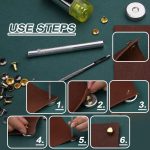 Yizzvb 320 Pcs Leather Rivets Kit， 60 Pcs Leather Snap Fasteners， 2 Size Leather Rivets Double Cap Rivet Kit， Double-Sided Nylon Hammer， 5 Pcs Installation Tools for Leather DIY Projects - Image 6
